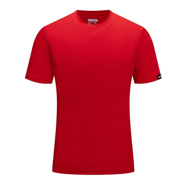 Brand SANHENG Men Summer Casual Outdoor T-Shirt Men Sports T-Shirt Plus Size Sport Fast-Dry Breathable Tops