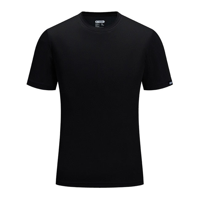 Brand SANHENG Men Summer Casual Outdoor T-Shirt Men Sports T-Shirt Plus Size Sport Fast-Dry Breathable Tops
