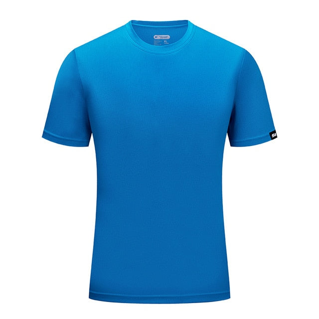 Brand SANHENG Men Summer Casual Outdoor T-Shirt Men Sports T-Shirt Plus Size Sport Fast-Dry Breathable Tops