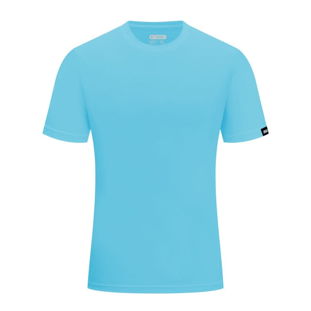 Brand SANHENG Men Summer Casual Outdoor T-Shirt Men Sports T-Shirt Plus Size Sport Fast-Dry Breathable Tops