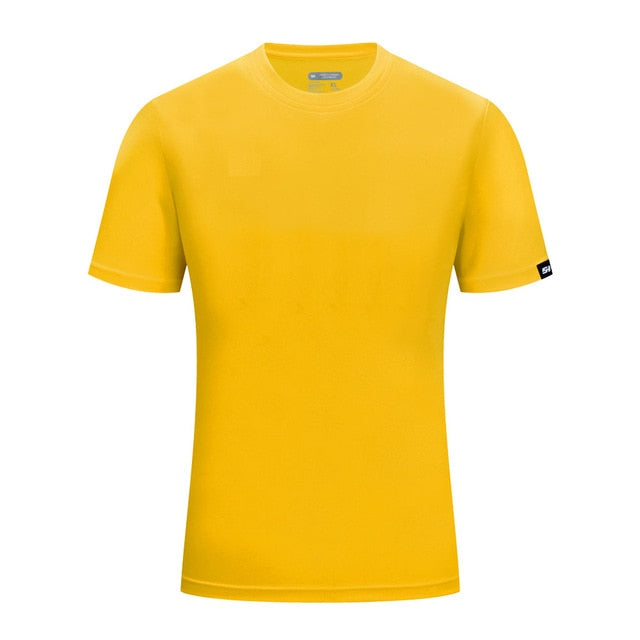 Brand SANHENG Men Summer Casual Outdoor T-Shirt Men Sports T-Shirt Plus Size Sport Fast-Dry Breathable Tops
