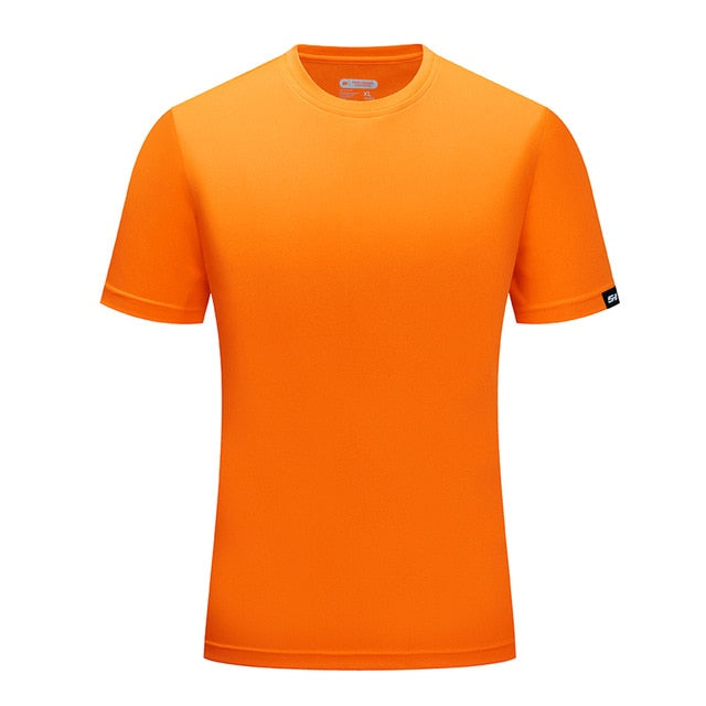 Brand SANHENG Men Summer Casual Outdoor T-Shirt Men Sports T-Shirt Plus Size Sport Fast-Dry Breathable Tops