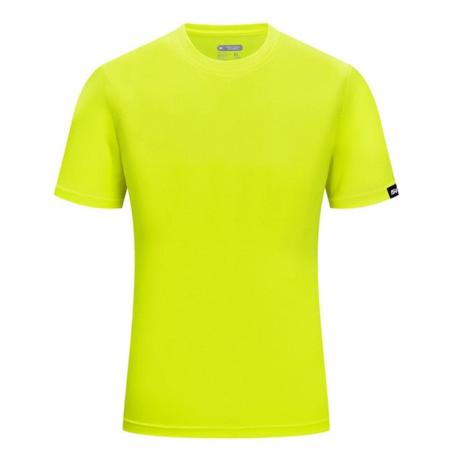 Brand SANHENG Men Summer Casual Outdoor T-Shirt Men Sports T-Shirt Plus Size Sport Fast-Dry Breathable Tops