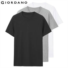 Giordano Men T Shirt Cotton Short Sleeve 3-pack Tshirt Solid Tee Summer Beathable Male Tops Clothing Camiseta Masculina 01245504