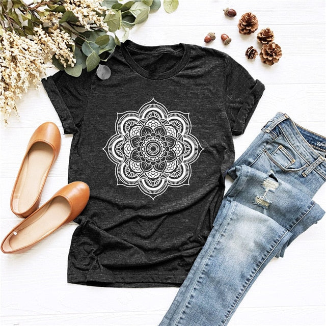 Women Floral Print Short Sleeve Tee Shirts Summer O Neck Casual Tshirts 2020 New Fashion Plus Size 5XL T Shirt Tops Tees Mujer