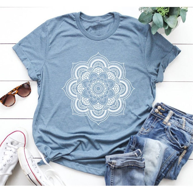 Women Floral Print Short Sleeve Tee Shirts Summer O Neck Casual Tshirts 2020 New Fashion Plus Size 5XL T Shirt Tops Tees Mujer