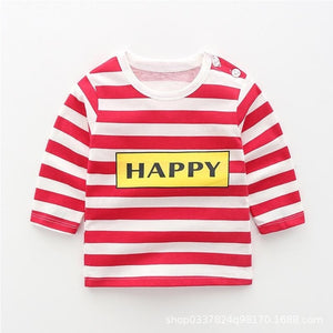 2020 New Baby Children's Clothing Cotton Long-sleeved T-shirt Korean Version Cute Tops Tee Underwear Soft Casual Bottoming Shirt