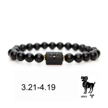 Black stone Beads 12 constellation couple Bracelet Men Bracelets For Women Pulseras Moda Masculina Hombre Man Mens Jewellery