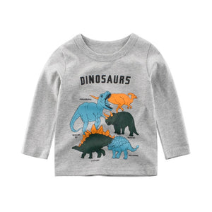 Kids Shirts T-Shirt for Children's Children Girls Boys a Boy Shirt Child Kid's Dinosaur Kid Cotton Cartoon Tops Clothing Clothes