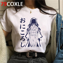 Hot Demon Slayer Funny Cartoon T Shirt Men Fashion Kimetsu No Yaiba T-shirt Graphic Japanese Anime Tshirt Hip Hop Top Tees Male