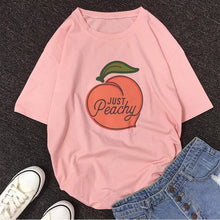 Cartoon Peach Juice Japanses Aesthetic Grunge T shirt Women Harajuku Cute Kawaii Pink Summer Casual Tumblr Outfit Fashion Tops