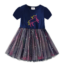 DXTON Girls Clothes 2020 New Summer Princess Dresses Flying Sleeve Kids Dress Unicorn Party Girls Dresses Children Clothing 3-8Y