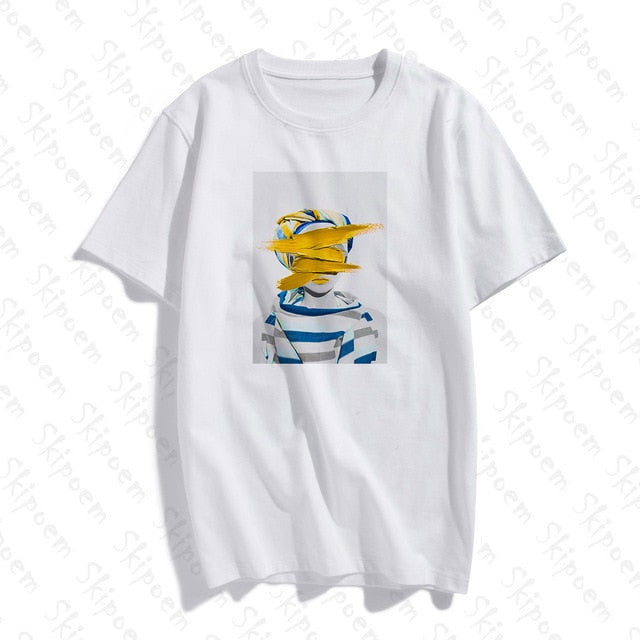 Fashion Lovely Personality Woman Nordic Vintage Art T Shirt Women Punk Harajuku Short Sleeve Cotton Plus Size Streetwear Clothes