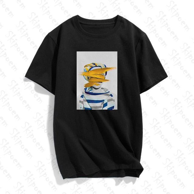 Fashion Lovely Personality Woman Nordic Vintage Art T Shirt Women Punk Harajuku Short Sleeve Cotton Plus Size Streetwear Clothes