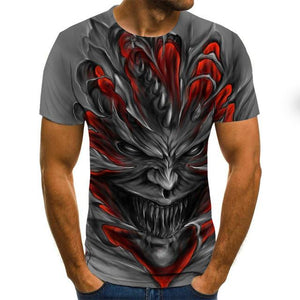 2020 Mens horror T shirts Fashion New Summer Men's Short Sleeve T-shirt Casual 3D Zombie Print Rock Tshirt For Man Full Printed