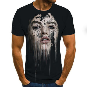 2020 Mens horror T shirts Fashion New Summer Men's Short Sleeve T-shirt Casual 3D Zombie Print Rock Tshirt For Man Full Printed