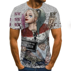 2020 Mens horror T shirts Fashion New Summer Men's Short Sleeve T-shirt Casual 3D Zombie Print Rock Tshirt For Man Full Printed