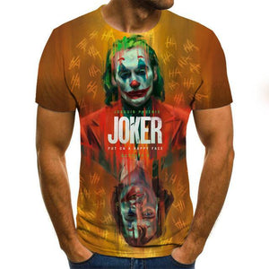 Hot Sale Clown T Shirt Men/women Joker Face 3D Printed Terror Fashion T-shirts size XXS-6XL