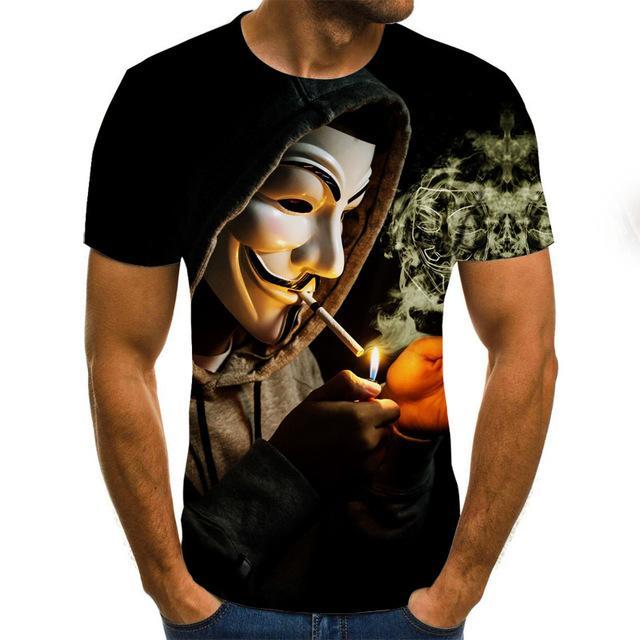 Hot Sale Clown T Shirt Men/women Joker Face 3D Printed Terror Fashion T-shirts size XXS-6XL