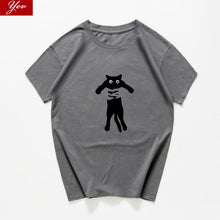 Cat What  funny T-Shirt men Vintage Graphic Cat With Knife Unisex tshirt men Novelty streetwear t shirt men homme men clothes