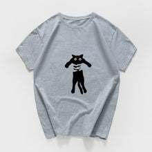 Cat What  funny T-Shirt men Vintage Graphic Cat With Knife Unisex tshirt men Novelty streetwear t shirt men homme men clothes