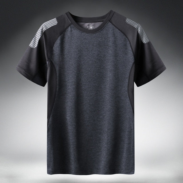 Quick Dry Sport T Shirt Men 2020 Short Sleeves Summer Casual Cotton Plus Asian Size M-5XL 6XL 7XL Top Tees GYM Tshirt Clothes