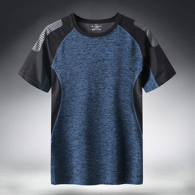 Quick Dry Sport T Shirt Men 2020 Short Sleeves Summer Casual Cotton Plus Asian Size M-5XL 6XL 7XL Top Tees GYM Tshirt Clothes
