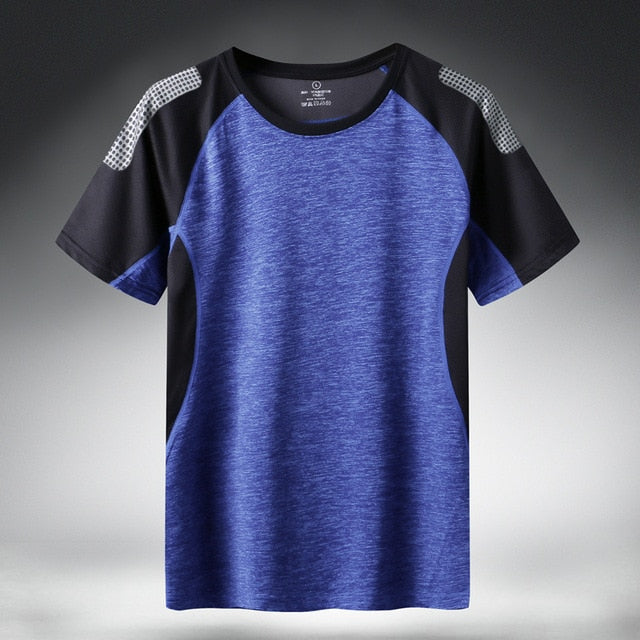 Quick Dry Sport T Shirt Men 2020 Short Sleeves Summer Casual Cotton Plus Asian Size M-5XL 6XL 7XL Top Tees GYM Tshirt Clothes