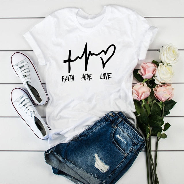 Summer New 90 ’s Leopard Heartbeat Short Sleeve Print Clothing Women's T-Shirt Harajuku Graphic Clothing Women's Top Retro Tops