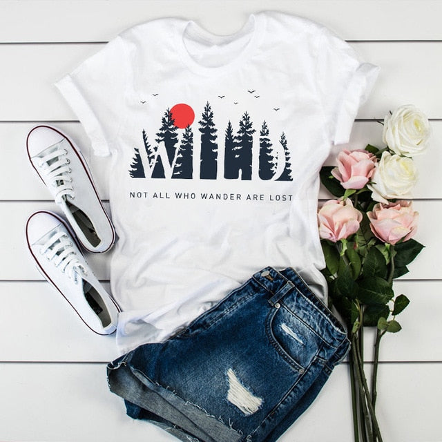 Summer New 90 ’s Leopard Heartbeat Short Sleeve Print Clothing Women's T-Shirt Harajuku Graphic Clothing Women's Top Retro Tops