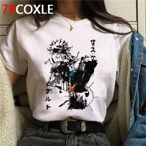 Naruto Summer Harajuku Cool Tshirt Unisex 90s T Shirt Japanese Anime Funny Cartoon T-shirt Streetwear Hip Hop Top Tees Male