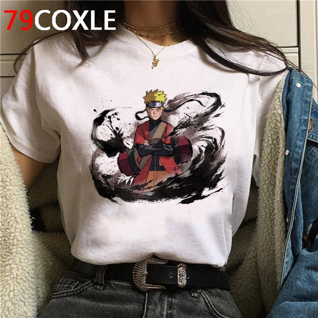 Naruto Summer Harajuku Cool Tshirt Unisex 90s T Shirt Japanese Anime Funny Cartoon T-shirt Streetwear Hip Hop Top Tees Male