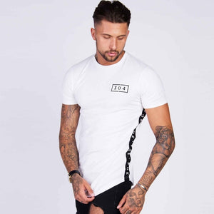 Men Cotton Short sleeve t shirt Fitness Slim Patchwork Black T-shirt Male Brand Gym Tees Tops Summer New Fashion Casual clothing