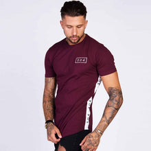 Men Cotton Short sleeve t shirt Fitness Slim Patchwork Black T-shirt Male Brand Gym Tees Tops Summer New Fashion Casual clothing