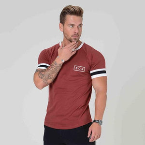 Men Cotton Short sleeve t shirt Fitness Slim Patchwork Black T-shirt Male Brand Gym Tees Tops Summer New Fashion Casual clothing