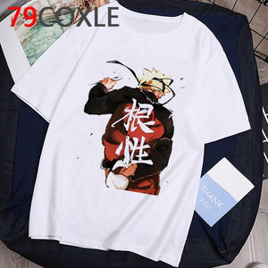 Naruto Fashion Japanese Anime T Shirt Men Sasuke Funny Cartoon T-shirt Casual Cool Streetwear Tshirt Couple Hip Hop Top Tee Male