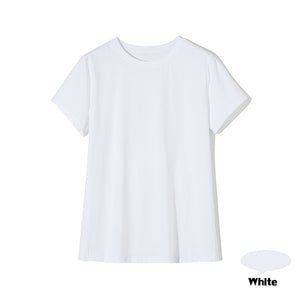 High Quality 18 Color S-3XL Plain T Shirt Women Cotton Elastic Basic T-shirts Female Casual Tops Short Sleeve T-shirt Women 002