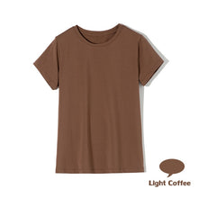 High Quality 18 Color S-3XL Plain T Shirt Women Cotton Elastic Basic T-shirts Female Casual Tops Short Sleeve T-shirt Women 002