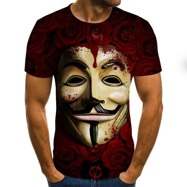 Popular Riding a Motorcycle Jack 3D Print t shirt Men Women tshirt Summer Casual Short Sleeve O-neck Streetwear Tops&Tees