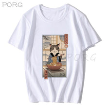 Men Catana Cool Summer Loose Men/Women T Shirt Casual Short Sleeve Cat Print Anime Tshirt Japanese Summer T-Shirt Tops Tee Shirt