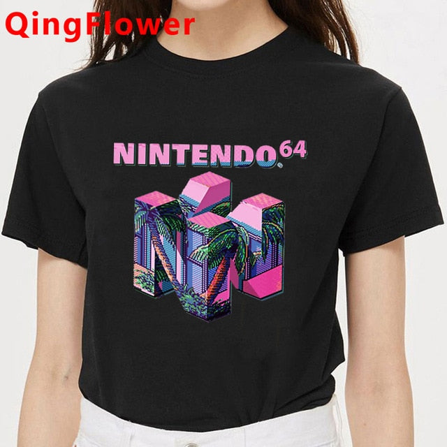 Vaporwave Aesthetic Funny Cartoon T Shirt Men Unisex Cool Streetwear T-shirt Japanese Anime Summer Tshirt Hip Hop Top Tees Male