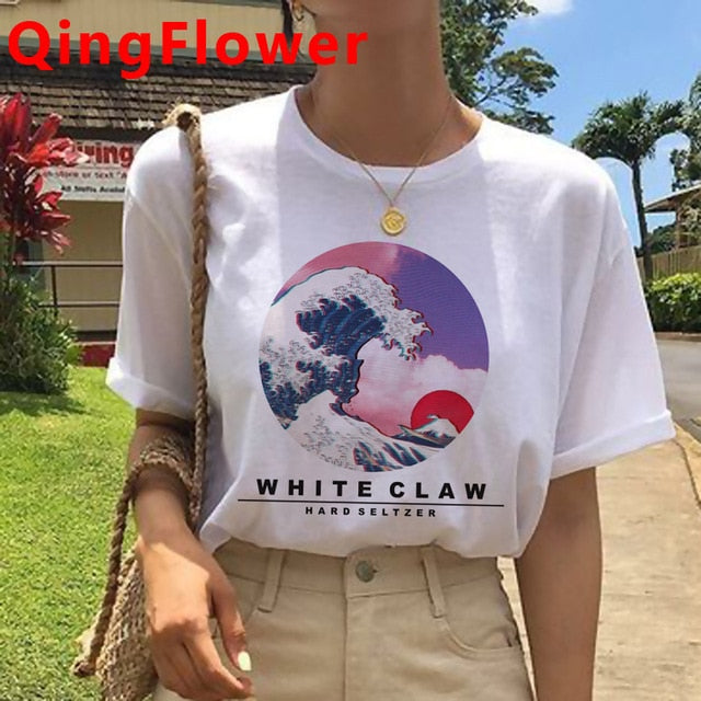Vaporwave Aesthetic Funny Cartoon T Shirt Men Unisex Cool Streetwear T-shirt Japanese Anime Summer Tshirt Hip Hop Top Tees Male