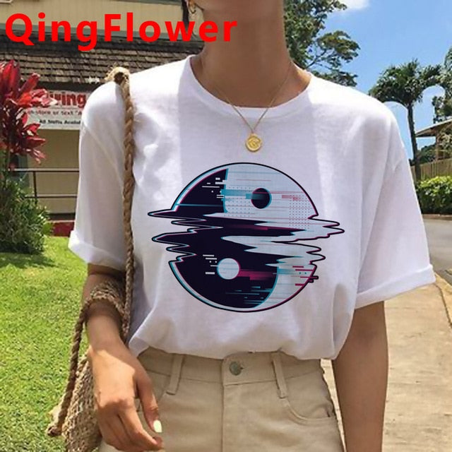 Vaporwave Aesthetic Funny Cartoon T Shirt Men Unisex Cool Streetwear T-shirt Japanese Anime Summer Tshirt Hip Hop Top Tees Male