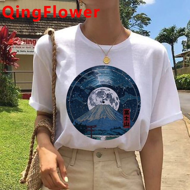 Vaporwave Aesthetic Funny Cartoon T Shirt Men Unisex Cool Streetwear T-shirt Japanese Anime Summer Tshirt Hip Hop Top Tees Male