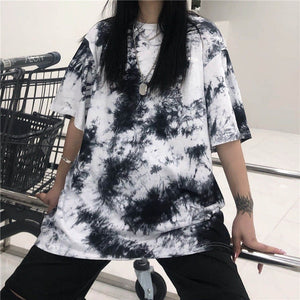 NiceMix Harajuku pumpkin Print letter T shirt Fake 2 Pieces Patchwork Casual Long Sleeve T-shirt Women And Men Streetwear Tops