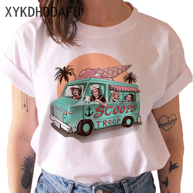 Stranger Things Season 3 T Shirt Men/women Upside Down Eleven Tshirt Male Graphic T-shirt Top Tee Shirts Funny Clothing Harajuku