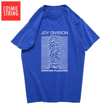 COSMIC STRING 100% cotton summer men's T-shirts Joy Division Unknown Pleasure punk COOL T-shirt rock hipster t shirt tee shirts