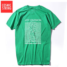 COSMIC STRING 100% cotton summer men's T-shirts Joy Division Unknown Pleasure punk COOL T-shirt rock hipster t shirt tee shirts