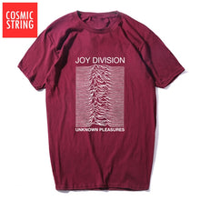 COSMIC STRING 100% cotton summer men's T-shirts Joy Division Unknown Pleasure punk COOL T-shirt rock hipster t shirt tee shirts