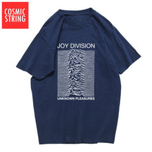 COSMIC STRING 100% cotton summer men's T-shirts Joy Division Unknown Pleasure punk COOL T-shirt rock hipster t shirt tee shirts